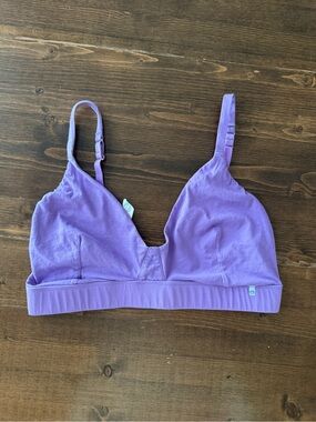 NWT Oddobody Organic Cotton Triangle Bra in Purple, XL